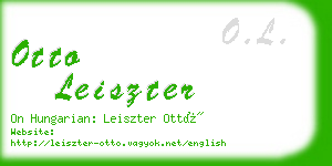 otto leiszter business card